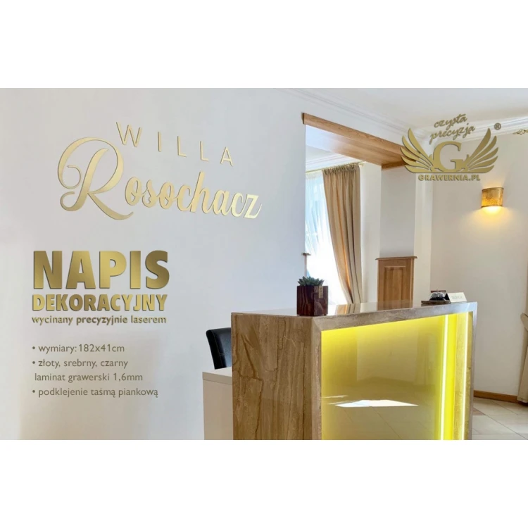 Dekorativer Laserschnitt-Schriftzug - Maße: 182x41cm - NAP031