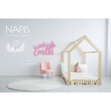 Dekorativer Schriftzug mit dem Namen des Kindes - farbiger UV-Druck - NAP021