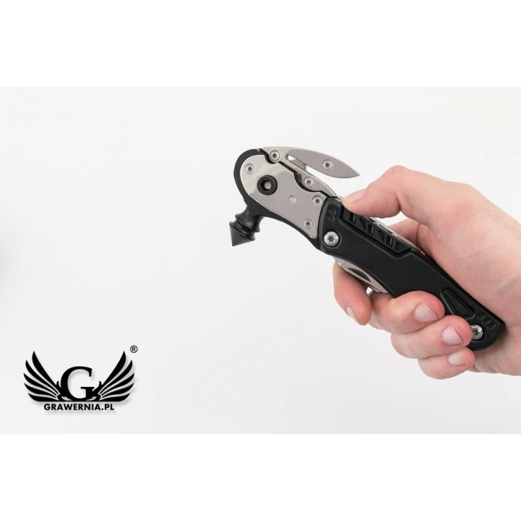 Multifunktionales Werkzeug Escape mit Gravur - Taschenmesser, Schneidwerkzeug, Schraubendreher - BP100