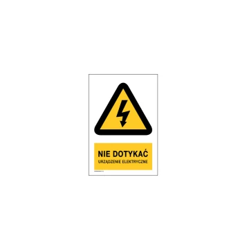 Nicht berühren, elektrisches Gerät - Größe 150x220mm - PVC - farbiger UV-Druck - BHP133