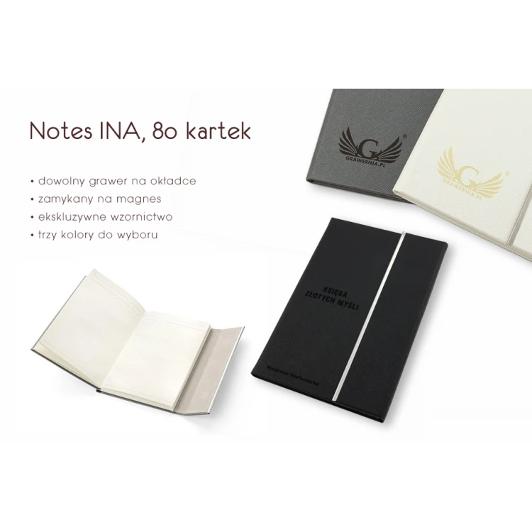 INA A5 Notizbuch, 80 Seiten - mit Ihrer Gravur oder UV-Druck