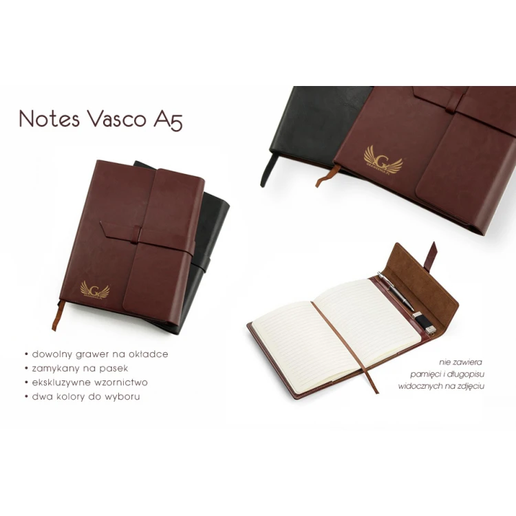 VASCO Notizbuch A5, 80 Seiten - mit Ihrer Gravur