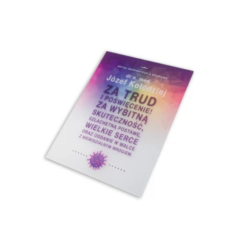 Moderner Acryl-Diplom für Ärzte - farbiger UV-Druck - DUV054
