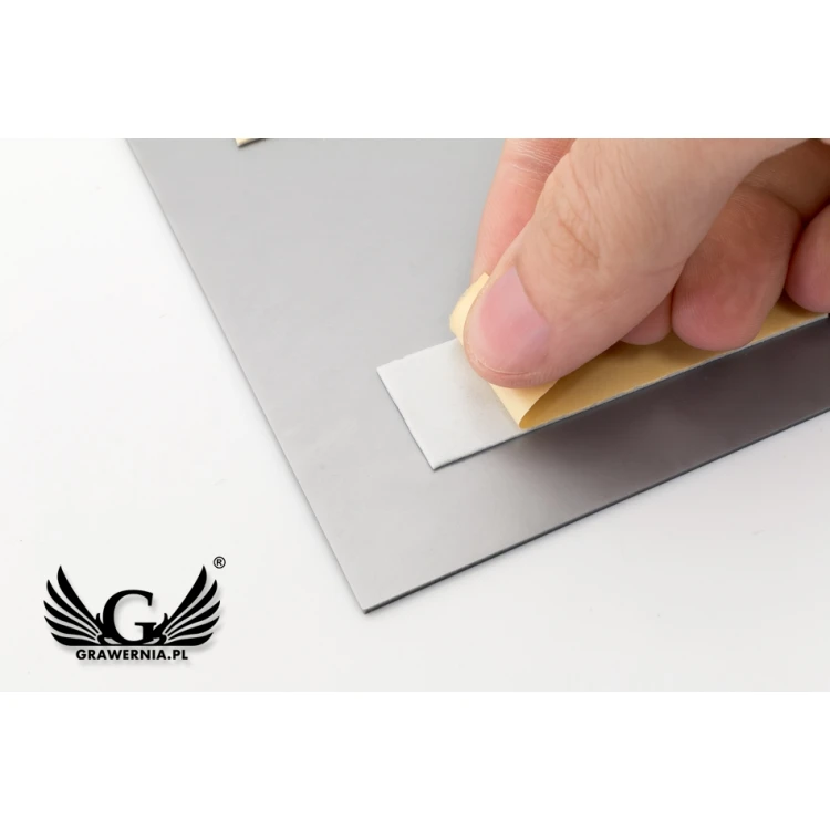 Türnummerierung - Mattschwarz mit mattem Silbergravur - ND027 - Abm. 100x120mm