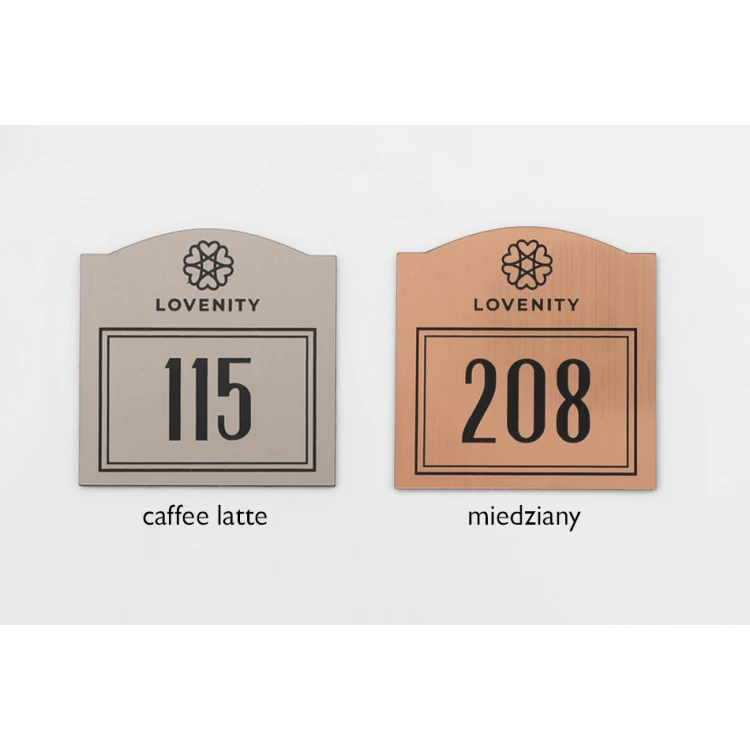 Türnummerierung - Kupfer oder Caffe Latte - ND022 - Abm. 70x70mm