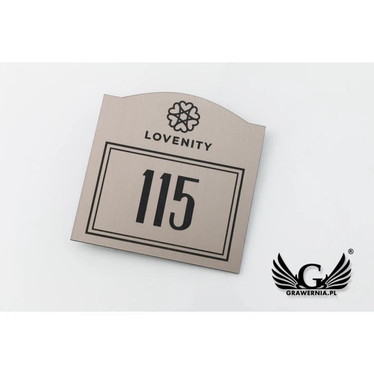 Türnummerierung - Kupfer oder Caffe Latte - ND022 - Abm. 70x70mm
