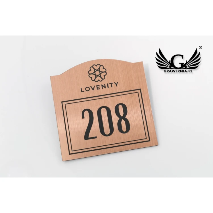 Türnummerierung - Kupfer oder Caffe Latte - ND022 - Abm. 70x70mm