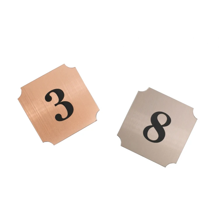 Türnummerierung - Kupfer oder Caffe Latte - ND017 - Abm. 50x50mm