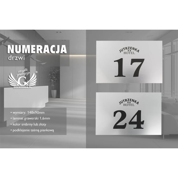 Türnummerierung - ND003 - Abm. 140x90mm