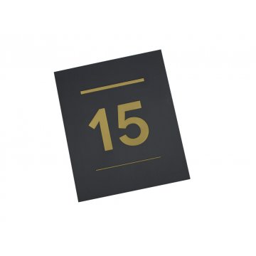 Türnummerierung - ND014 - schwarzes graviertes mattes Laminat außen - Abm. 100x120mm