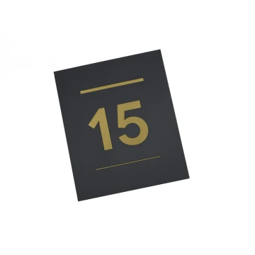 Türnummerierung - ND014 - schwarzes graviertes mattes Laminat außen - Abm. 100x120mm