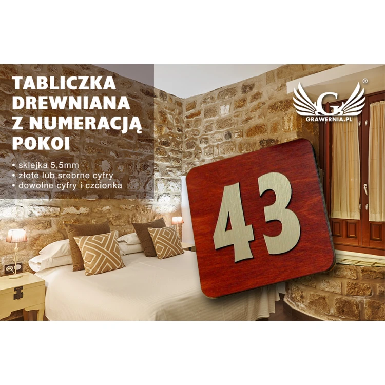 Holztafel mit Nummerierung - ND006 - Abm. 100x100mm