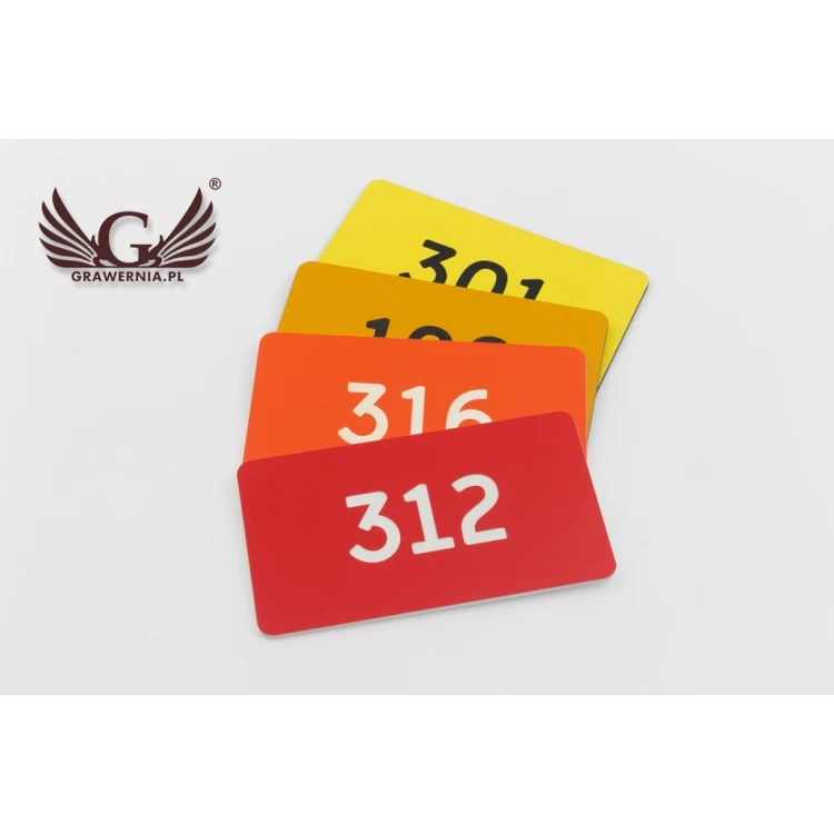 Nummerierung für Türen Multicolor - Abmessungen: 90x50mm - ND024