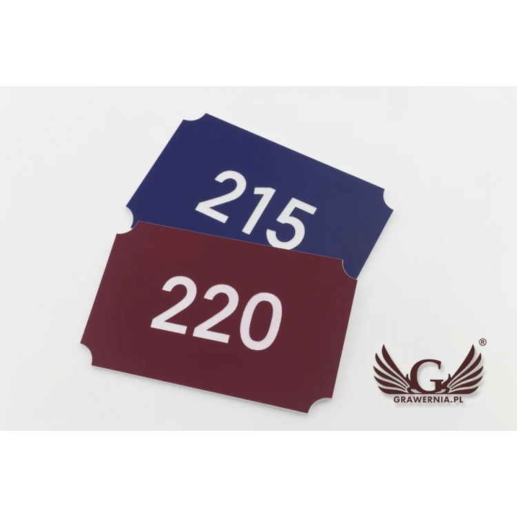 Nummerierung für Türen Multicolor - Abmessungen: 80x50mm - ND025
