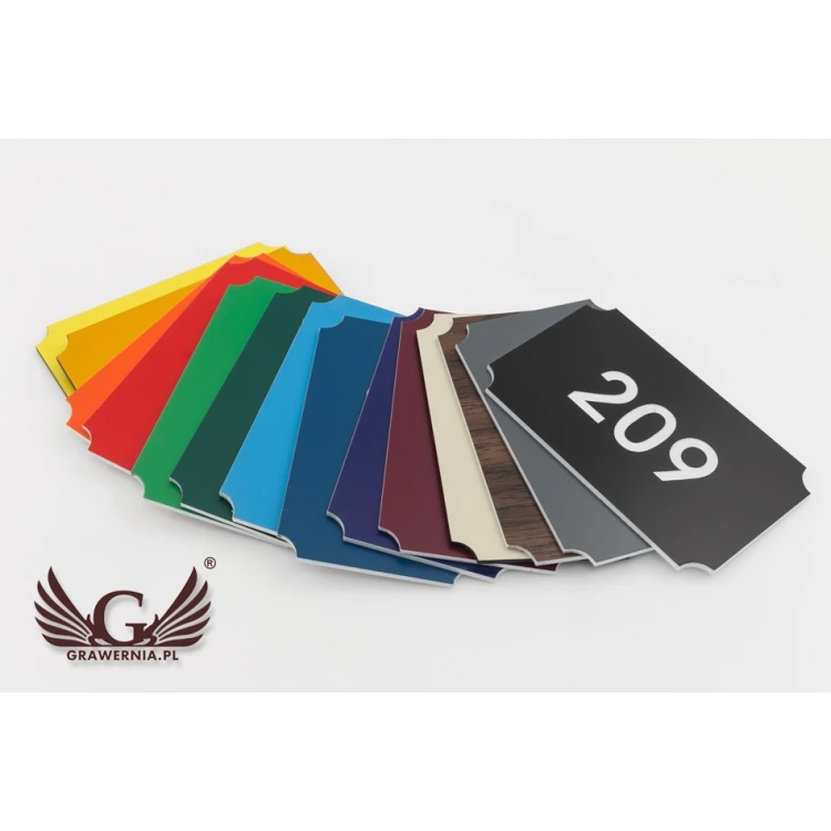 Nummerierung für Türen Multicolor - Abmessungen: 80x50mm - ND025