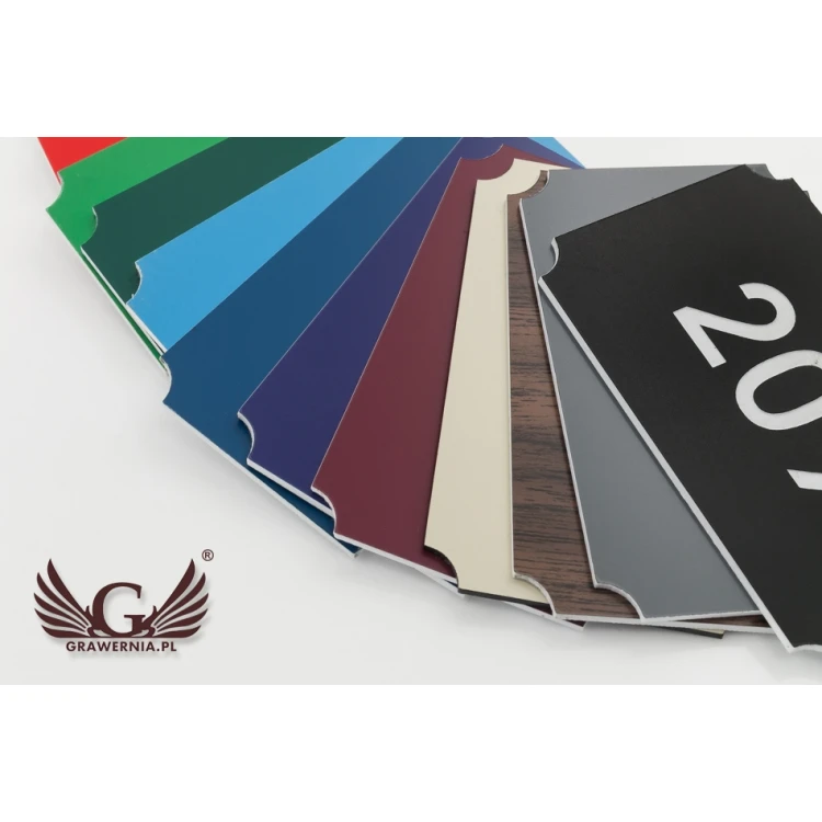 Nummerierung für Türen Multicolor - Abmessungen: 80x50mm - ND025