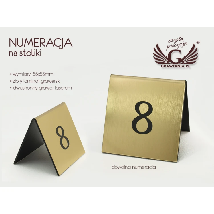 Nummerierung für Tische - Muster NS004 GOLD