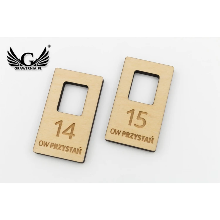 Garderobennummern - Farbe Natur - Athena 2