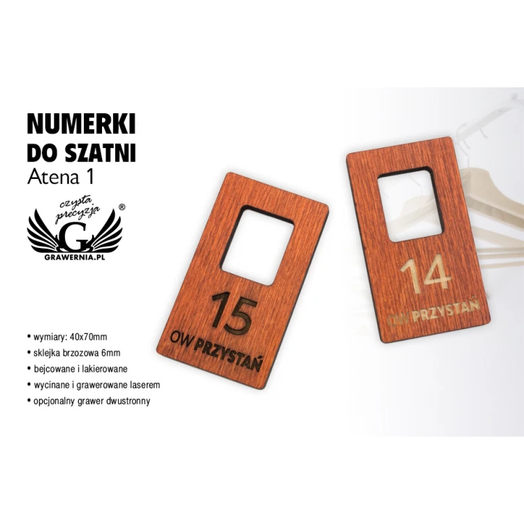 Garderobennummern - Farbe Orange - Athena 1