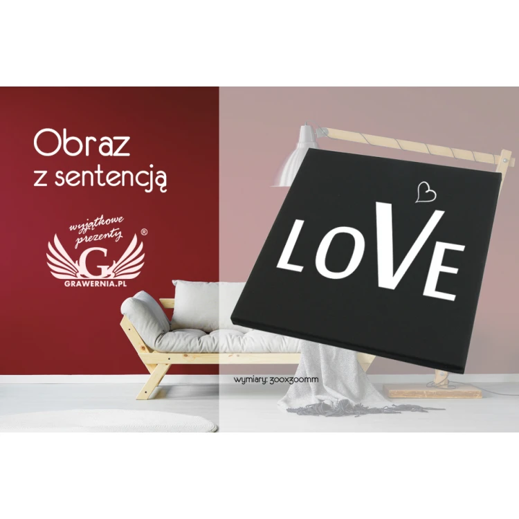 Bild mit beliebigem Spruch - UV-Digitaldruck - 300x300mm - OBR005