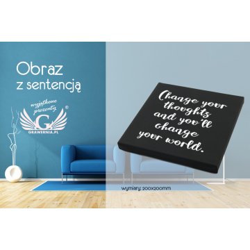 Bild mit beliebigem Spruch - UV-Digitaldruck - 200x200mm - OBR006