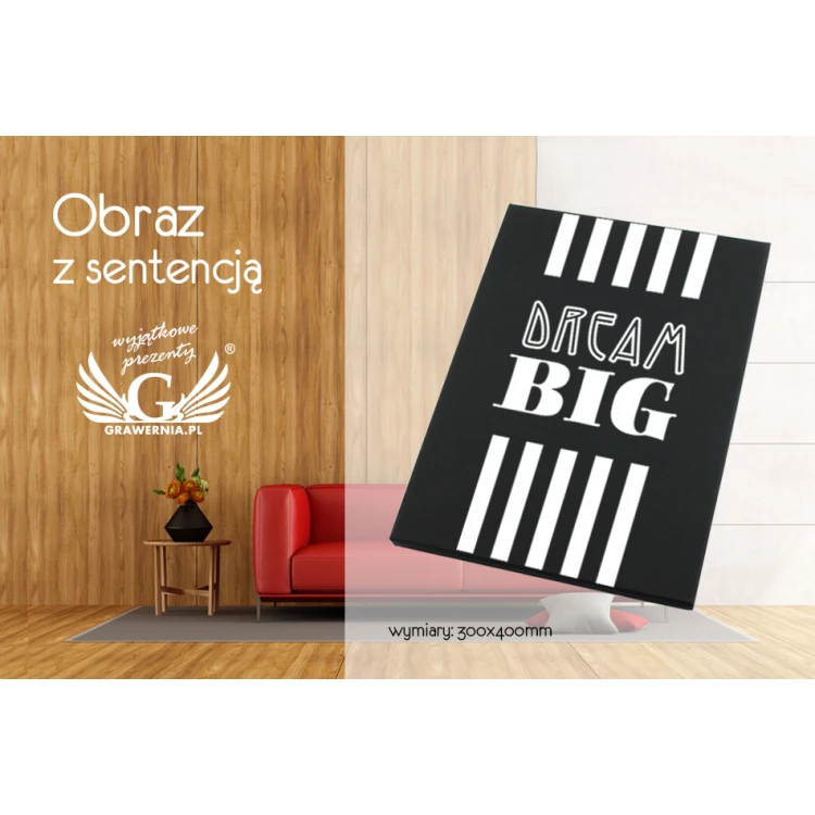 Bild mit beliebigem Spruch - UV-Digitaldruck - 300x400mm - OBR007