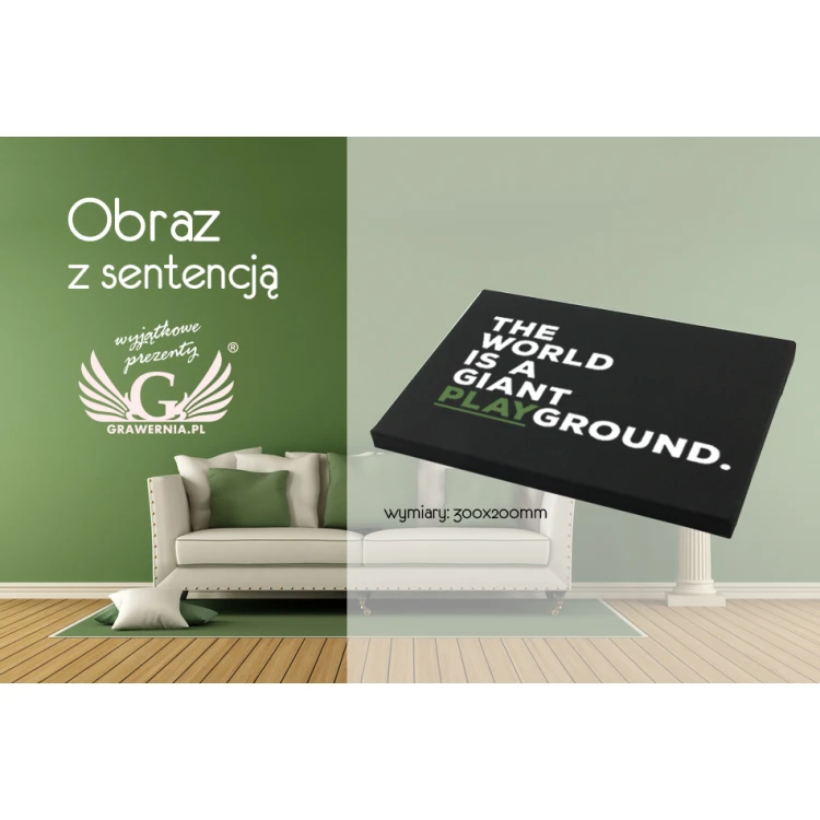 Bild mit beliebigem Spruch - UV-Digitaldruck - 300x200mm - OBR008