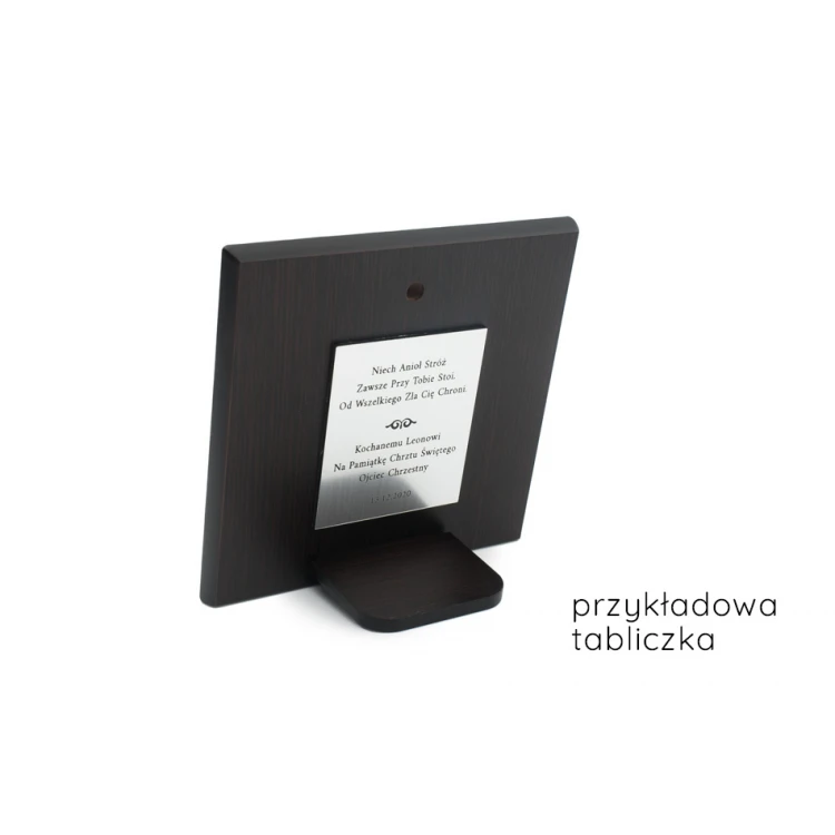 Silbernes Bild Schutzengel Taufgeschenk Größe 9x13cm - 6669S/2X