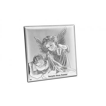 Silbernes Bild Dein Schutzengel 11x11 cm - DS14/2