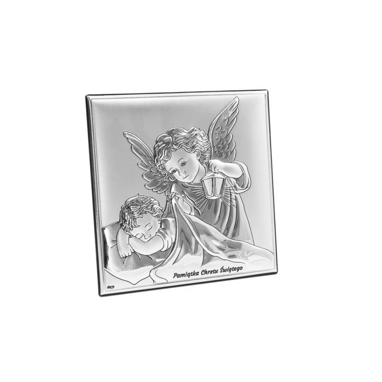 Silbernes Bild Dein Schutzengel 11x11 cm - DS14/2