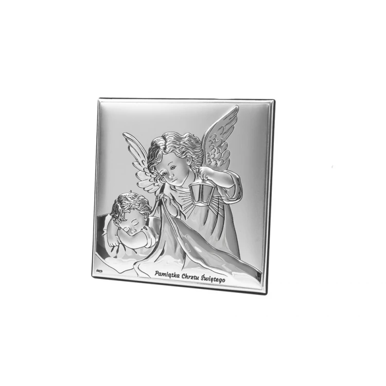 Silbernes Bild Dein Schutzengel 11x11 cm - DS14/2