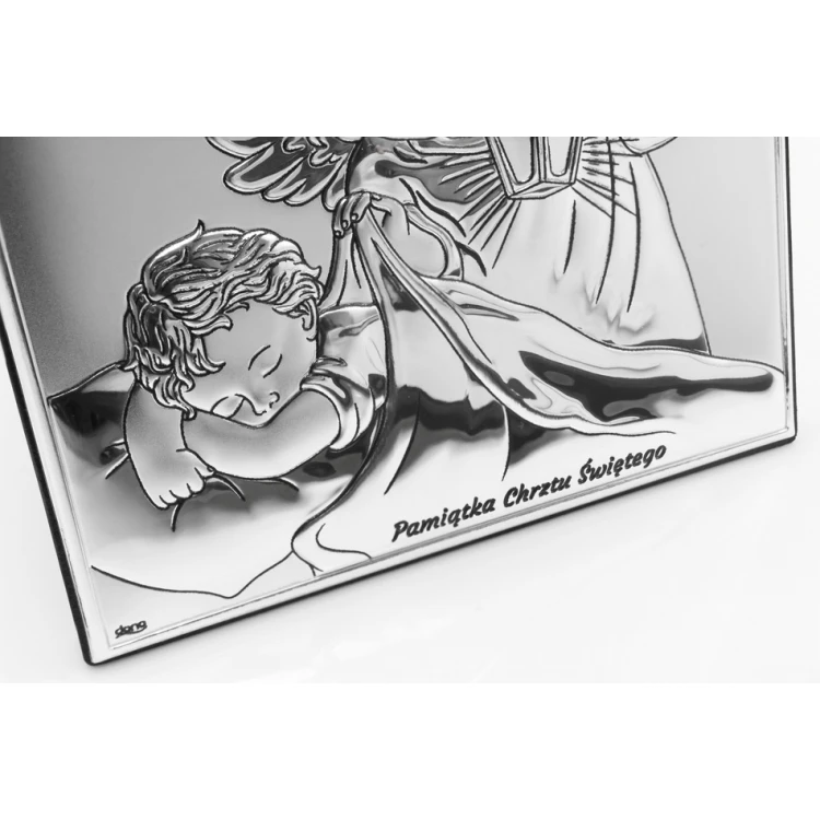 Silbernes Bild Dein Schutzengel 11x11 cm - DS14/2