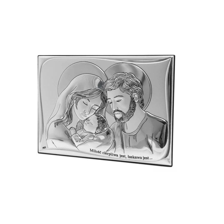 Silbernes Bild Heilige Familie, Größe 14x10cm - DS11/2