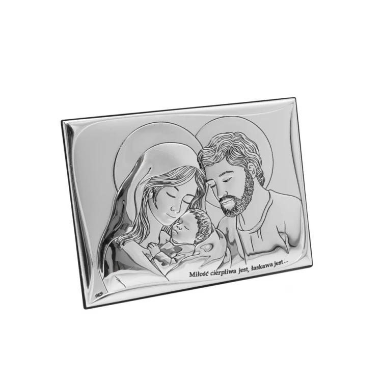 Silbernes Bild Heilige Familie, Größe 14x10cm - DS11/2