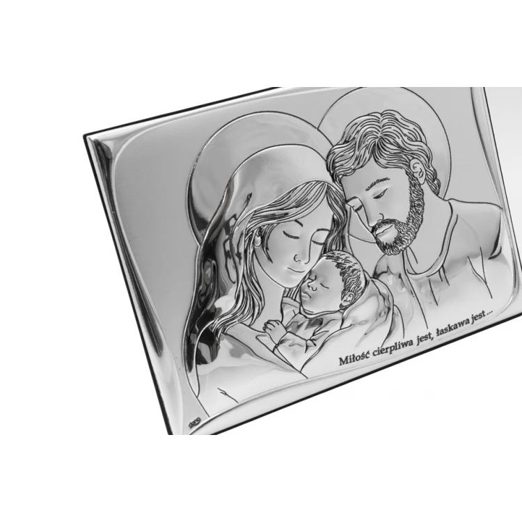 Silbernes Bild Heilige Familie, Größe 14x10cm - DS11/2