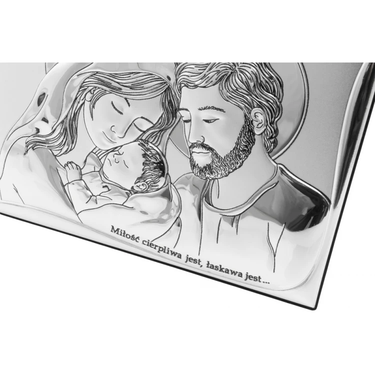 Silbernes Bild Heilige Familie, Größe 14x10cm - DS11/2