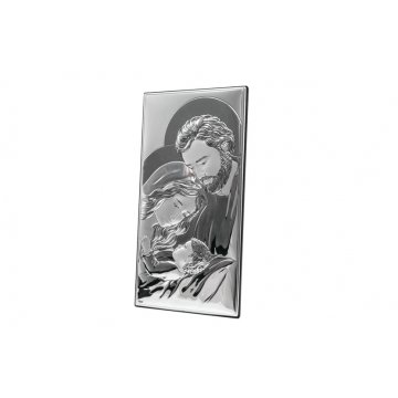 Bild Silberne Heilige Familie Größe 11x22 cm - DS12/3