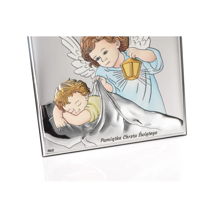 Silbernes Bild Dein Schutzengel 16x16 cm - DS14/3C
