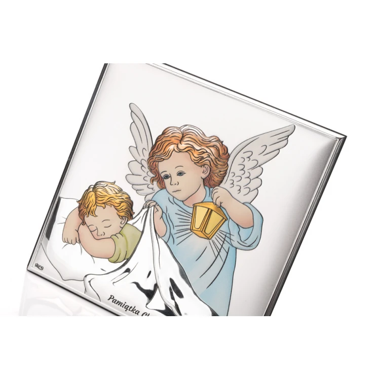 Silbernes Bild Dein Schutzengel 16x16 cm - DS14/3C
