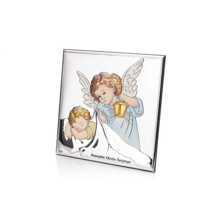 Silbernes Bild Dein Schutzengel 16x16 cm - DS14/3C