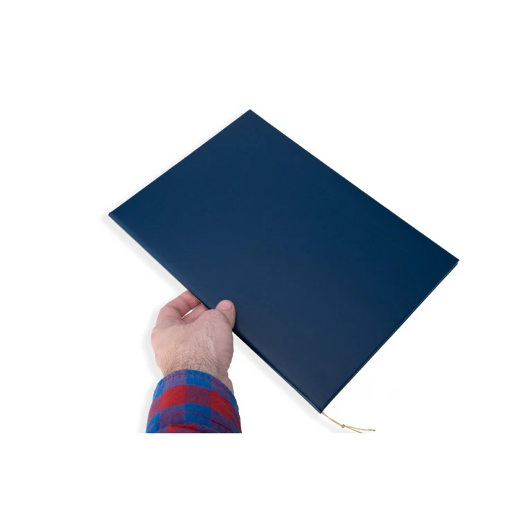Hülle für Diplom Elegant - Blau - beliebiger UV-Druck - ET057