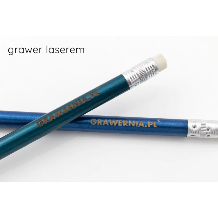 Holzbleistifte mit Radiergummi und Gravur oder UV-Druck - Metallic - OW002