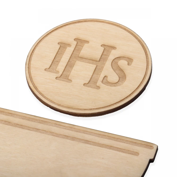 Kommunion Ornament - Hostie mit Kelch aus Birken Sperrholz - Abm. 233x270mm - KOM015