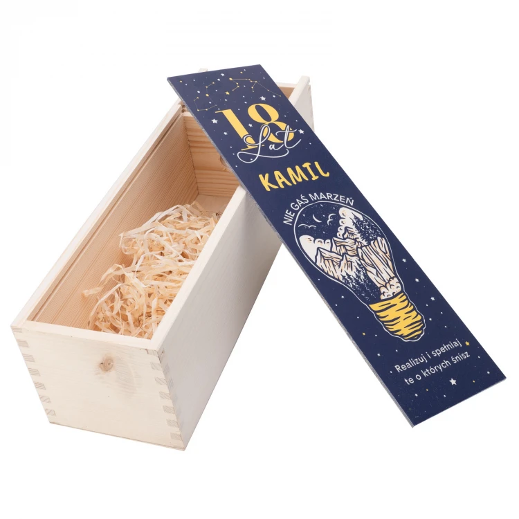 Geschenk zum 18. Geburtstag - Holzkiste für Alkohol - SK084