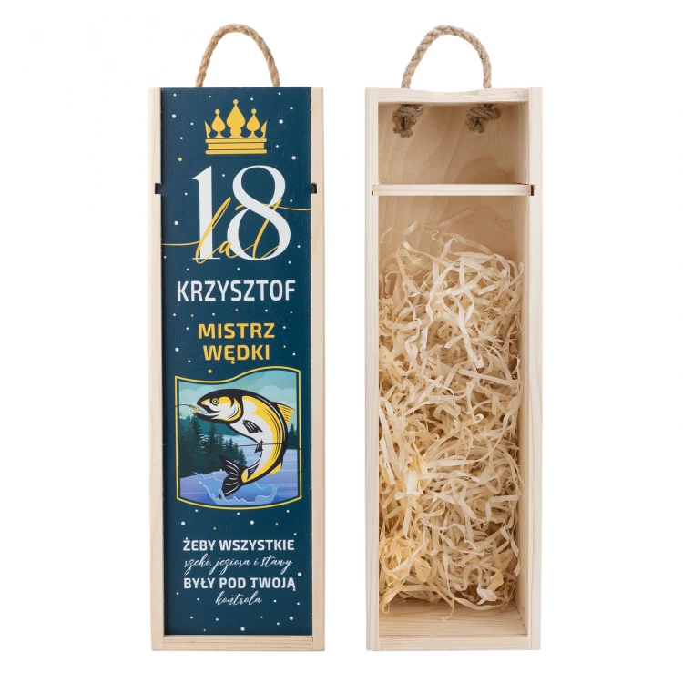Geschenk zum 18. Geburtstag - Holzkiste für Alkohol - SK083