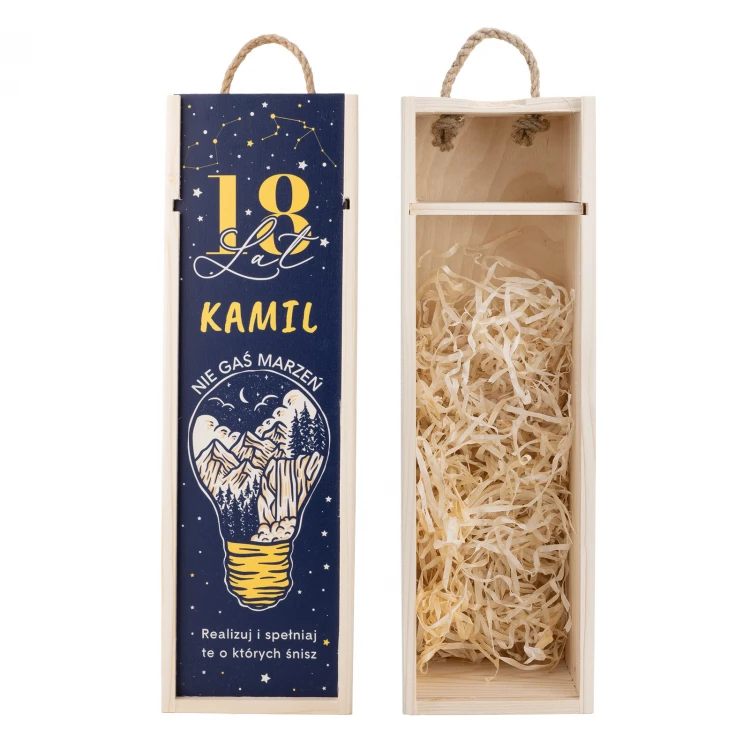 Geschenk zum 18. Geburtstag - Holzkiste für Alkohol - SK084