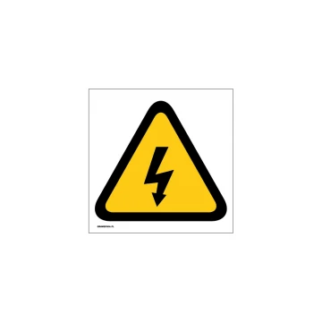 Warnung vor elektrischer Spannung - Größe 150x150mm - PVC - UV-Druck - BHP003
