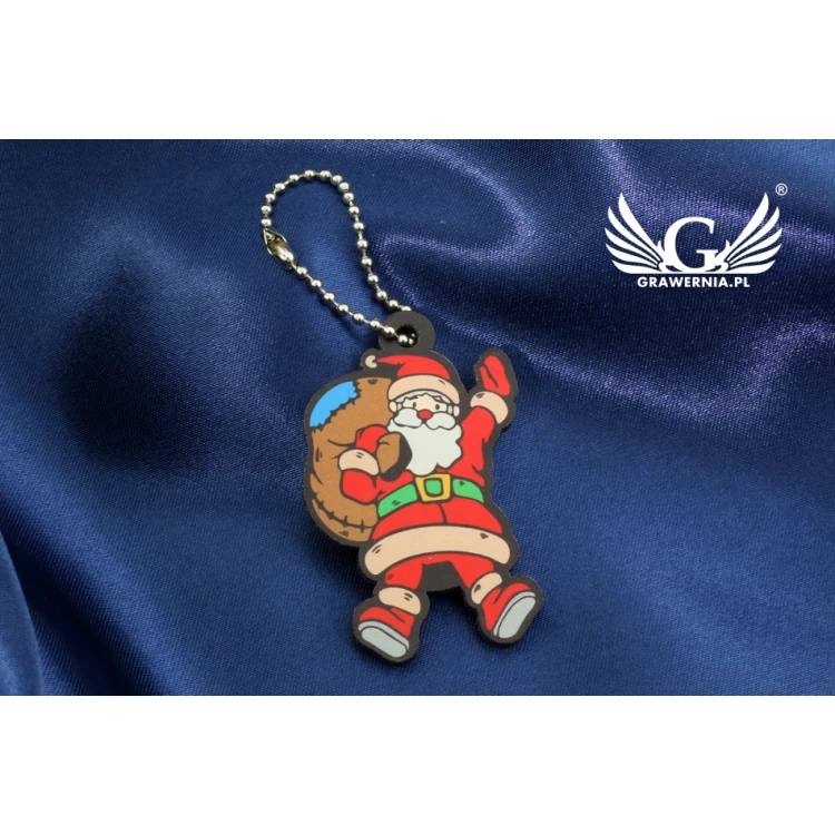 Set von 6 Holz-Weihnachtsdekorationen - farbiger UV-Druck - OZD001