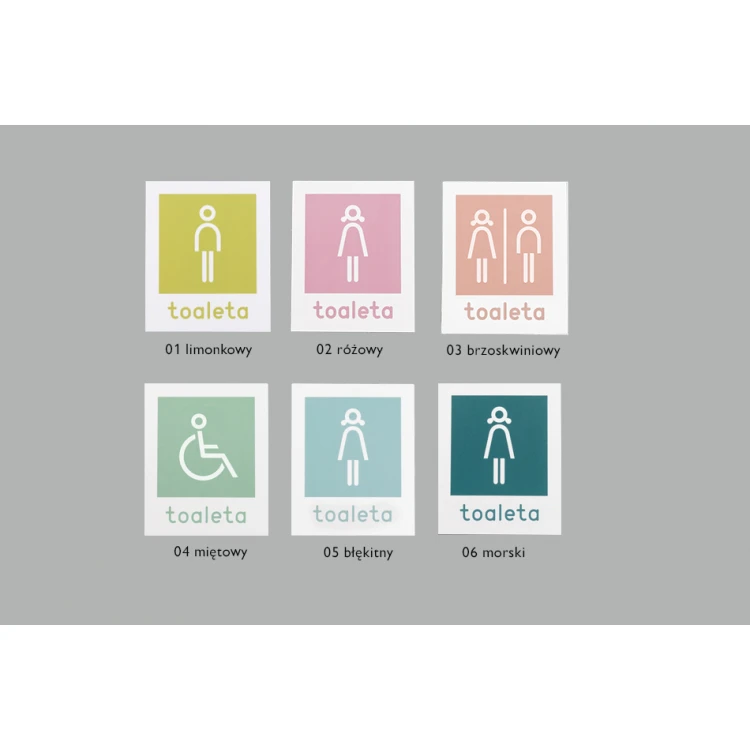 Toilettenbeschilderung - UV-Druck - PVC 3mm - Abmessungen 90x110mm - TT024