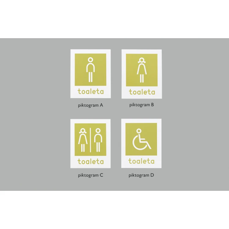 Toilettenbeschilderung - UV-Druck - PVC 3mm - Abmessungen 90x110mm - TT024